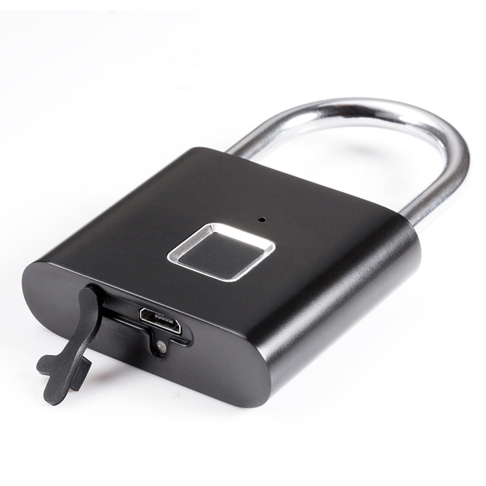 Amazon explosion fingerprint padlock fingerprint cabinet lock small lock hostel with luggage small lock pure fingerprint lock