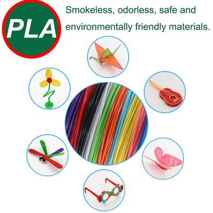 3D Pen 3D Printing Pen DIY Drawing Pen 200M PLA Filament Kids Birthday Kids Christmas Gift with Power Adapter Travel Storage Box