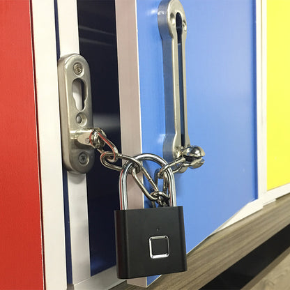 Amazon explosion fingerprint padlock fingerprint cabinet lock small lock hostel with luggage small lock pure fingerprint lock