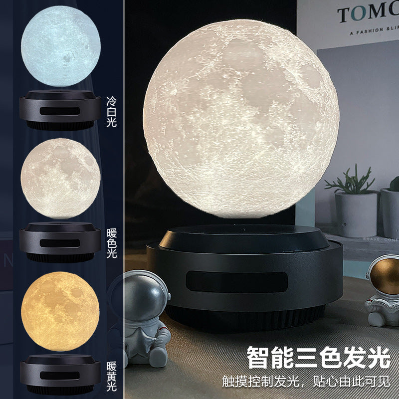 3D Moon Light Automatic Lifting Magnetic Levitation Moon Light MOON LIGHT Desktop Black Technology Atmosphere Night Light Ornament