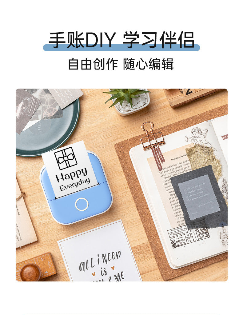PhomemoT02 Small Mini Thermal Label Printer Home Photo Printer Student Wrong Question Printer