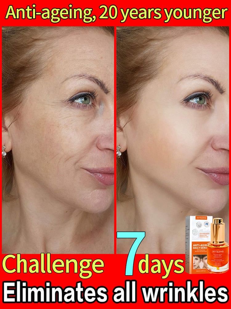 Instant Wrinkle Remover Face Serum Lifting Firming Fade Fine Lines Anti-aging Essence Whitening Brighten Nourish Skin Care